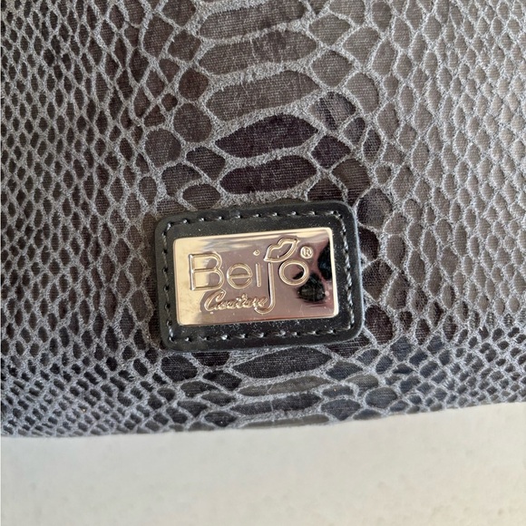 Y2K Beijo Couture Grey Snakeskin Reversible Multi-Color Hobo Purse See Pic EUC - Picture 12 of 14